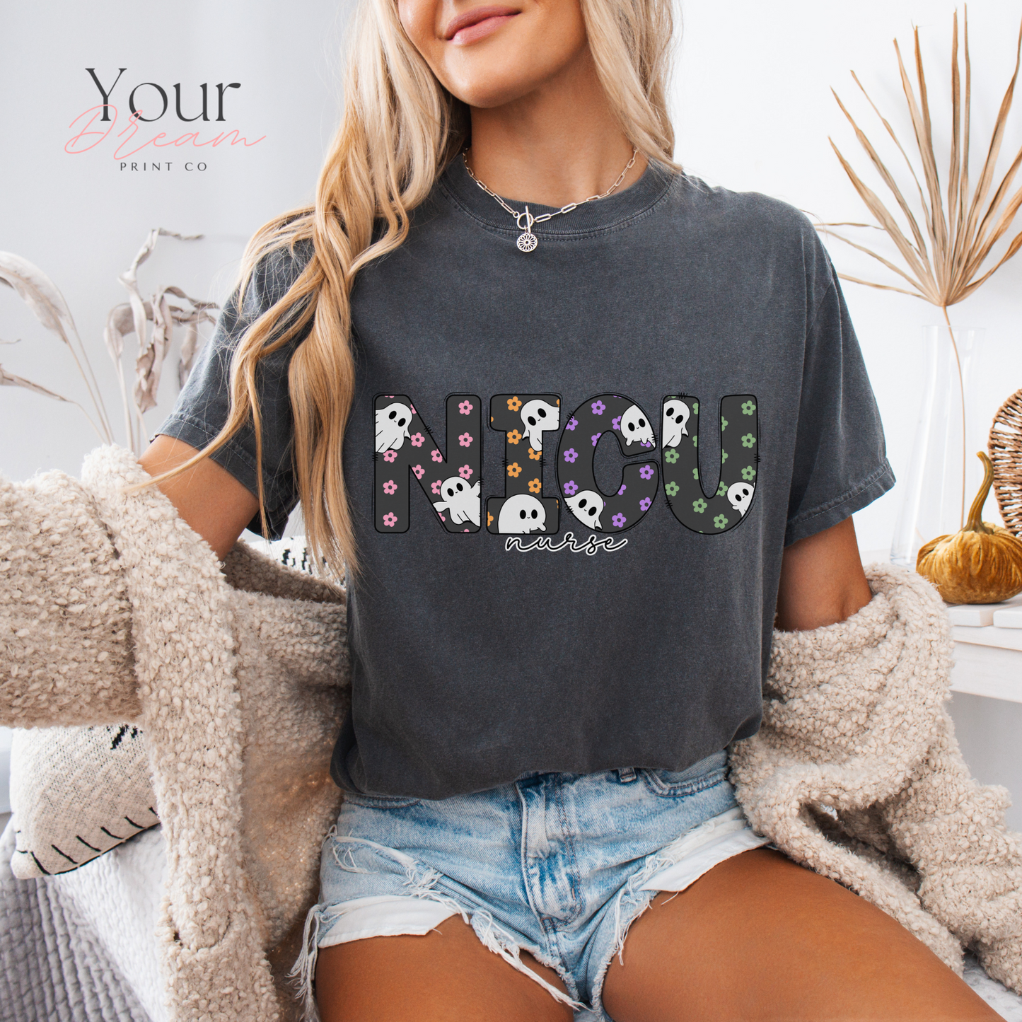 Halloween NICU Nurse Shirt | Cute Spooky Nurse T-Shirt for NICU Nurses