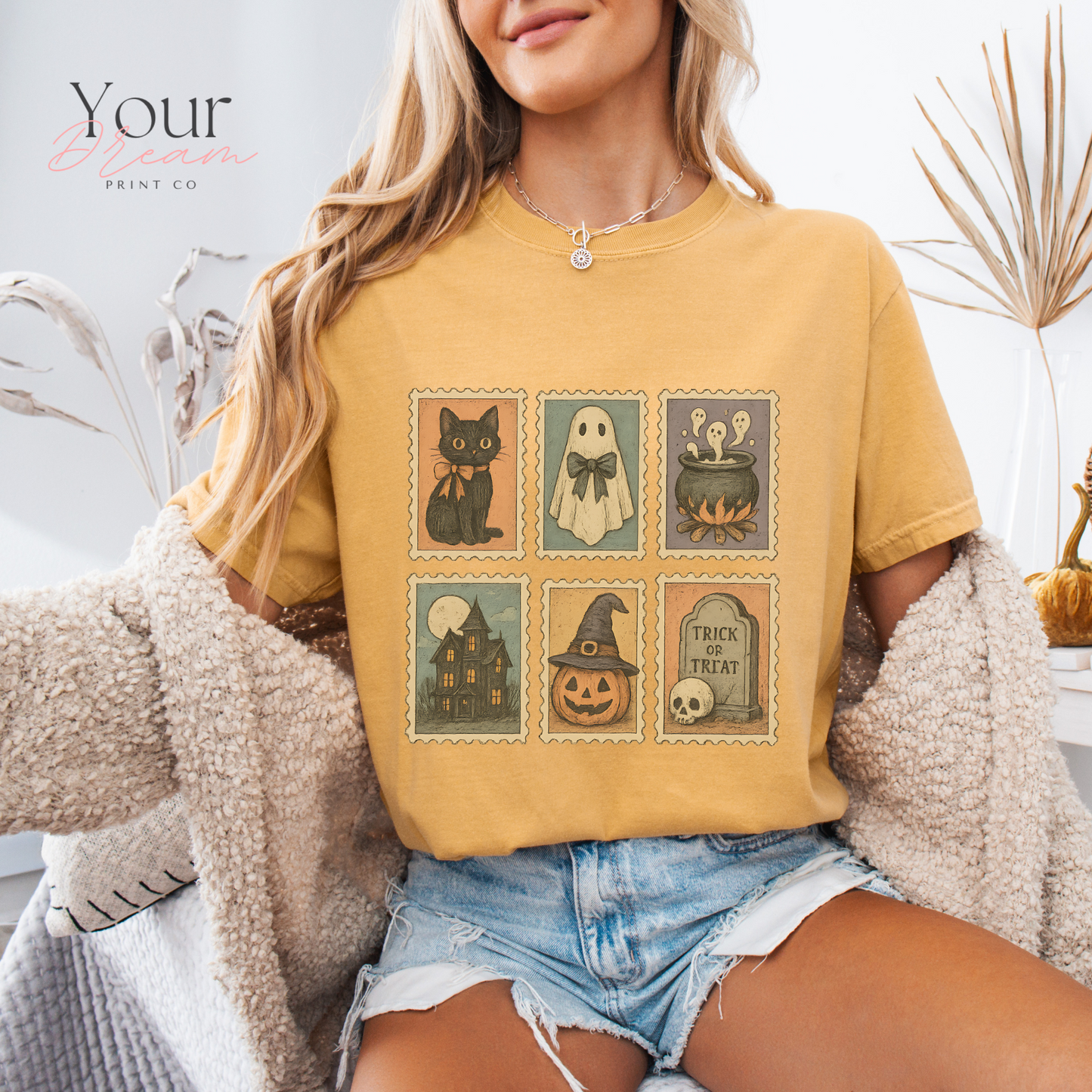Halloween TShirt, Halloween Shirt, Retro Ghost Tee, Cute Fall Shirt, Pumpkin Season, Fall Spooky Cat shirt, Cute Ghost Shirt