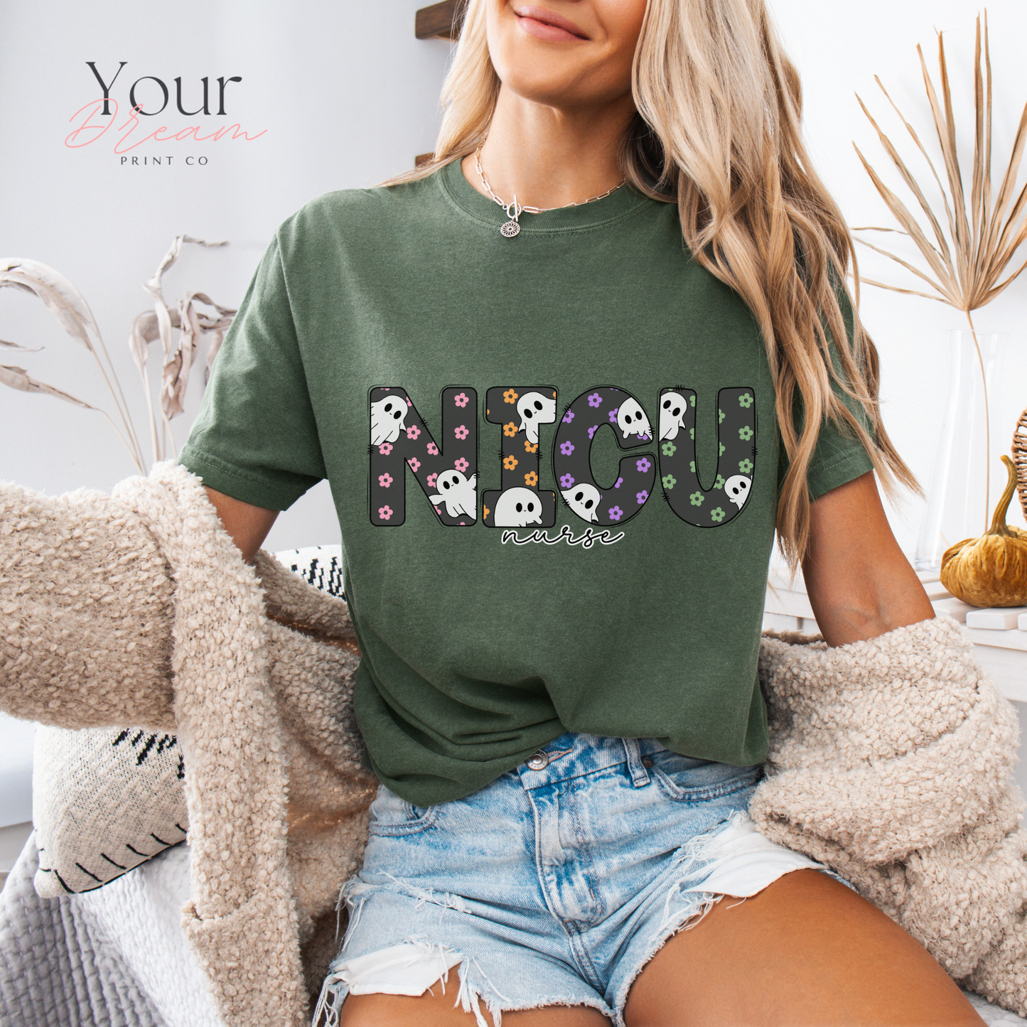 Halloween NICU Nurse Shirt | Cute Spooky Nurse T-Shirt for NICU Nurses