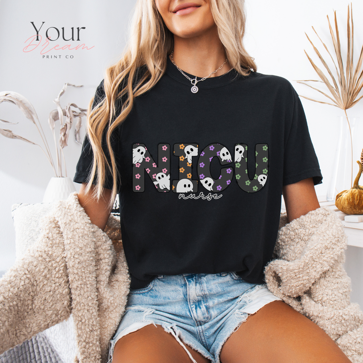 Halloween NICU Nurse Shirt | Cute Spooky Nurse T-Shirt for NICU Nurses