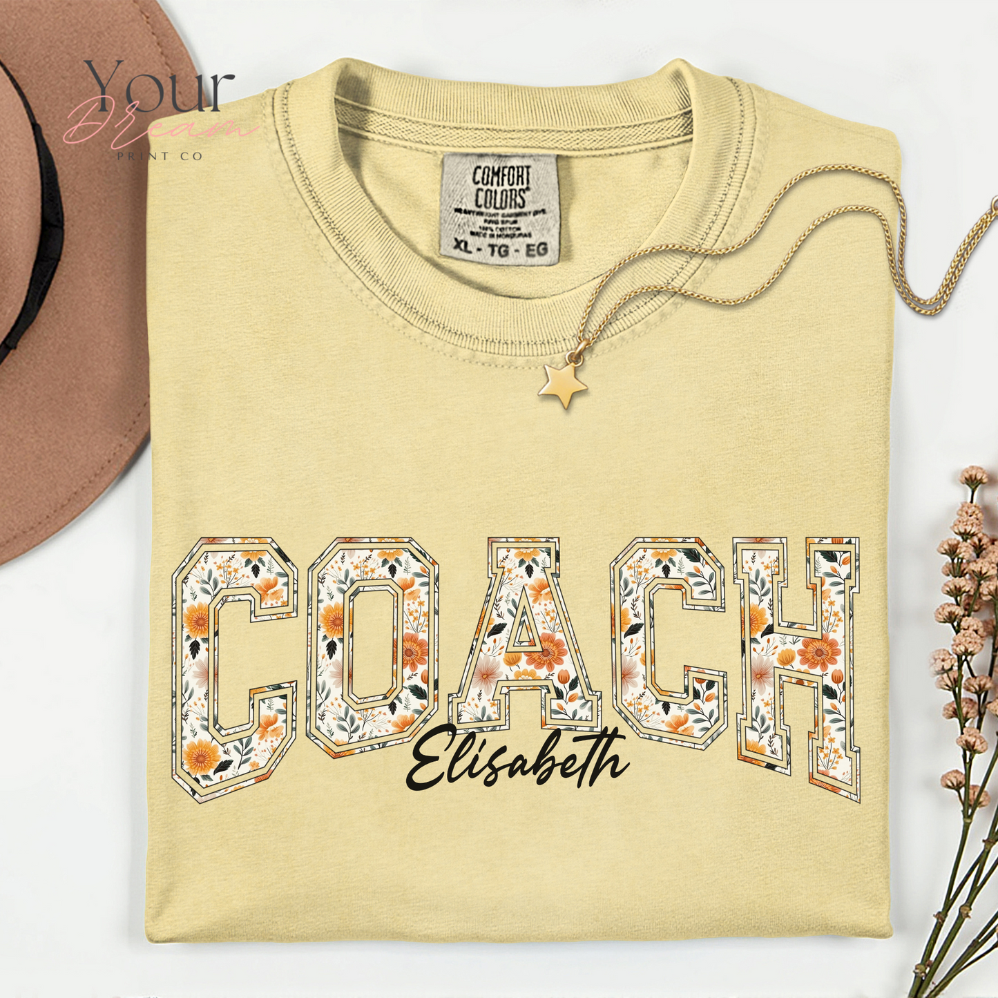 Personalized Coach Fall Varsity Shirt – Custom Name Autumn Gift for Coaches
