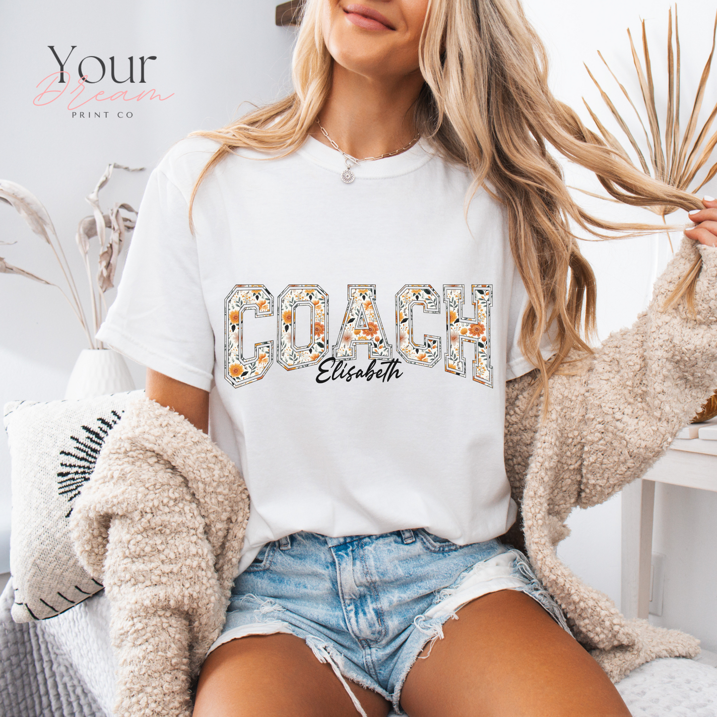 Personalized Coach Fall Varsity Shirt – Custom Name Autumn Gift for Coaches
