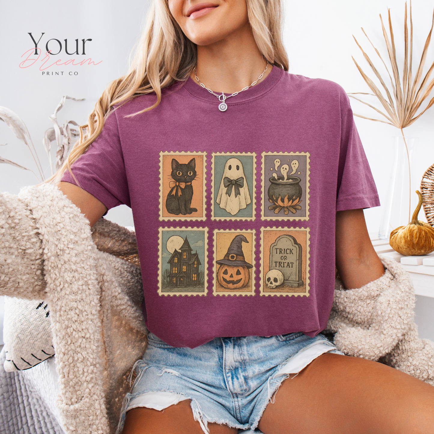 Halloween TShirt, Halloween Shirt, Retro Ghost Tee, Cute Fall Shirt, Pumpkin Season, Fall Spooky Cat shirt, Cute Ghost Shirt