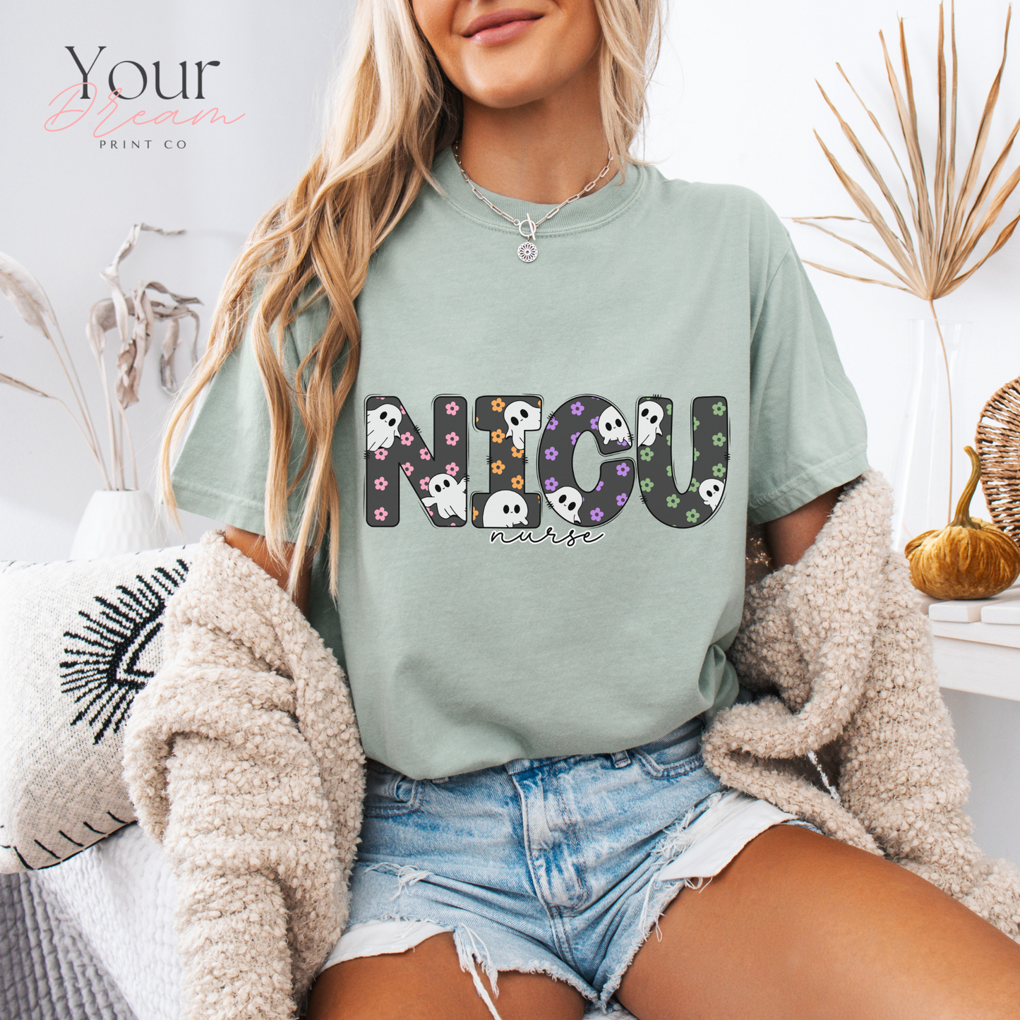 Halloween NICU Nurse Shirt | Cute Spooky Nurse T-Shirt for NICU Nurses