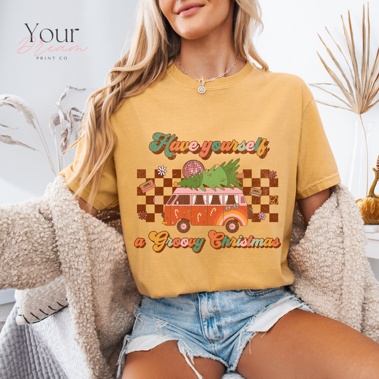 Have Yourself a Groovy Christmas Tshirt,Retro Christmas Shirt,Hippie Clothes