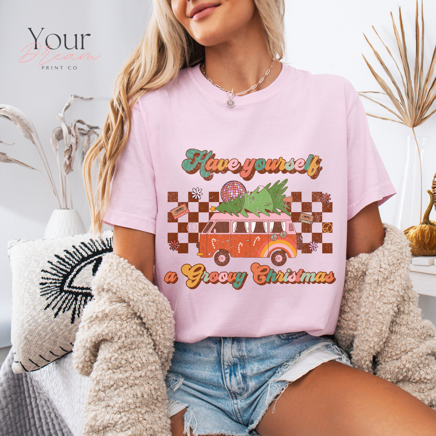 Have Yourself a Groovy Christmas Tshirt,Retro Christmas Shirt,Hippie Clothes