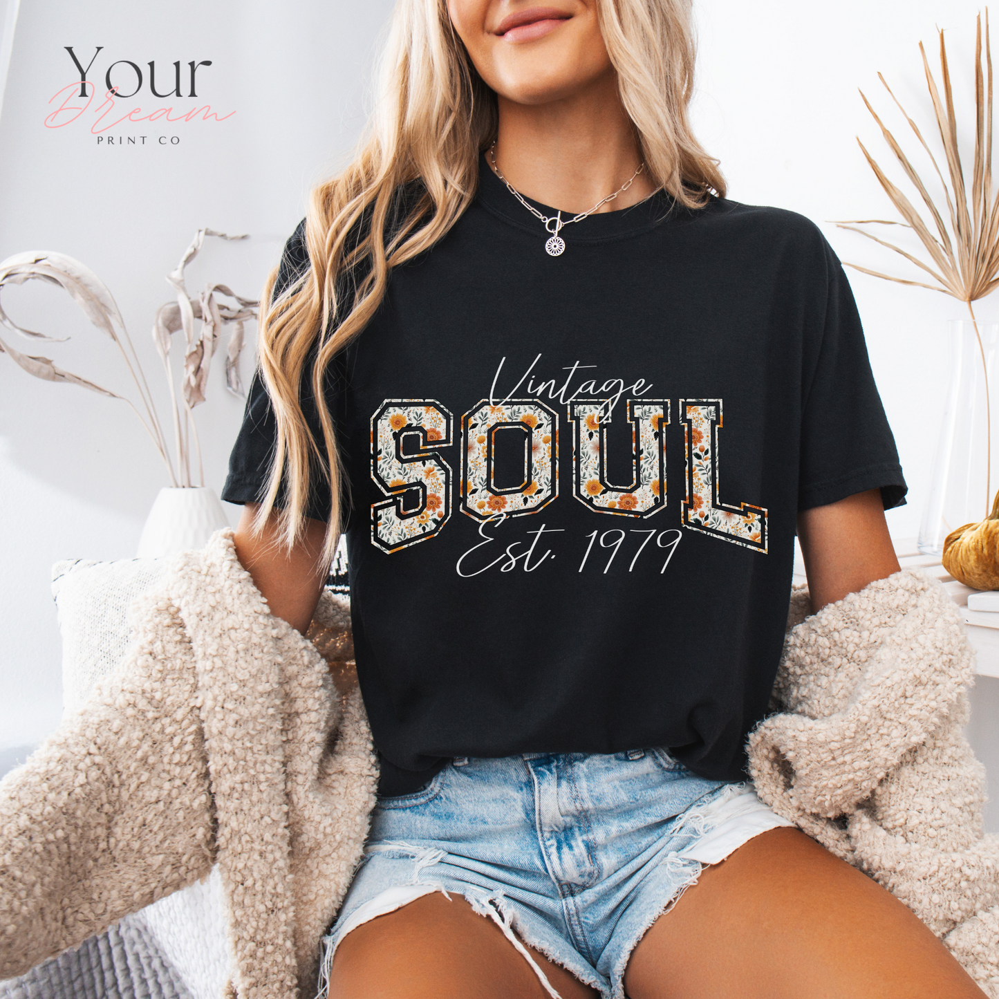 Vintage Soul Est. 1979 T-Shirt, Personalized Shirt