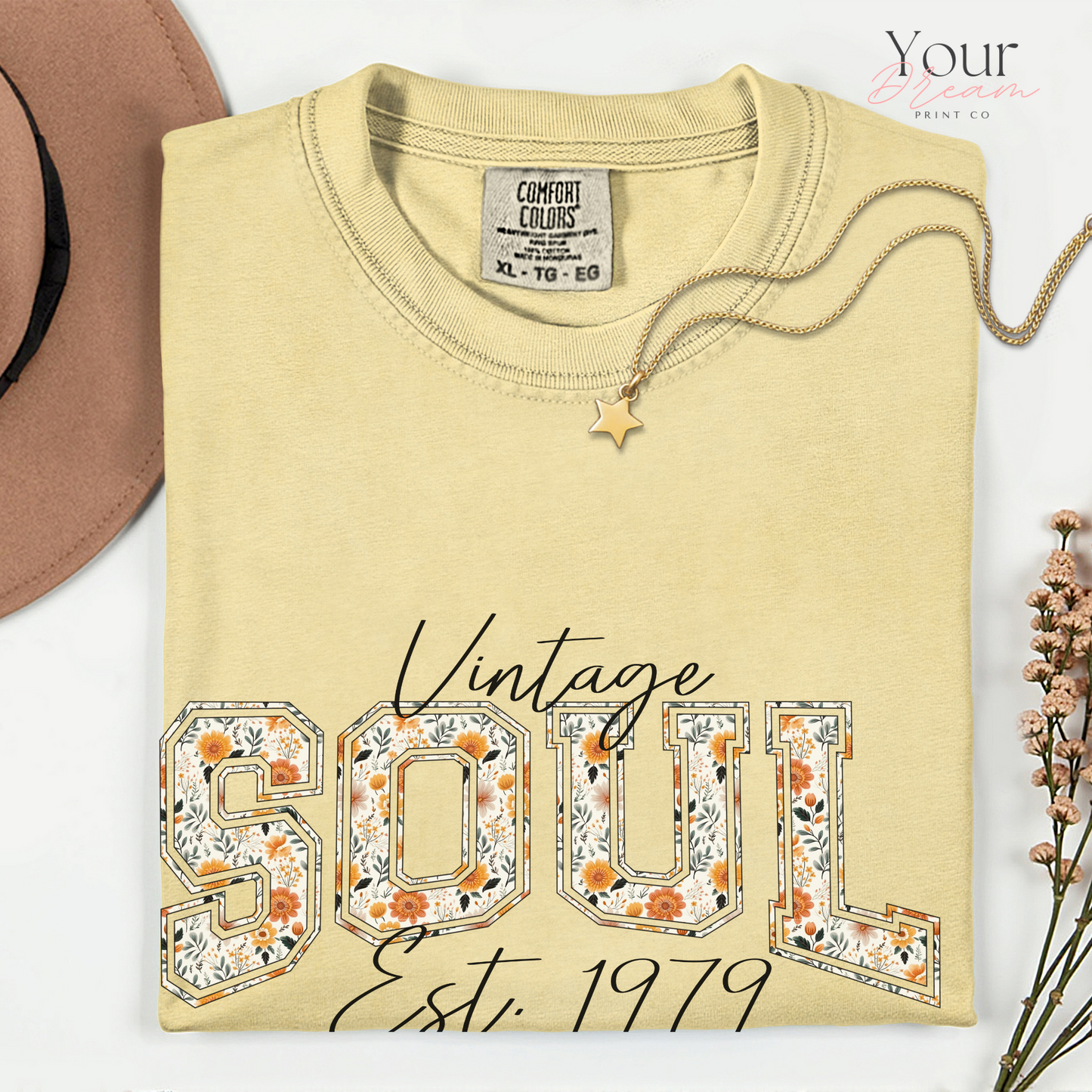 Vintage Soul Est. 1979 T-Shirt, Personalized Shirt