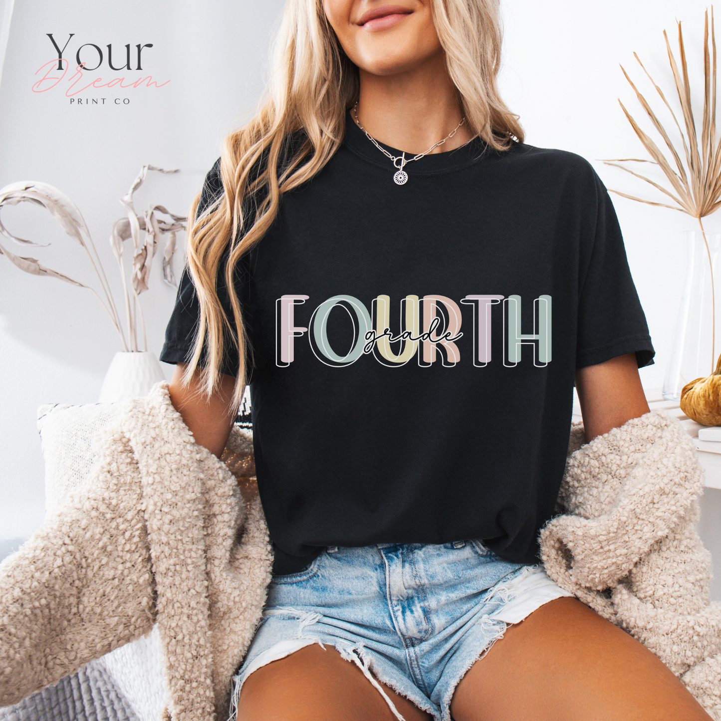 Fourth Grade Teacher T-shirt - Cute Summer Elementary School Shirt