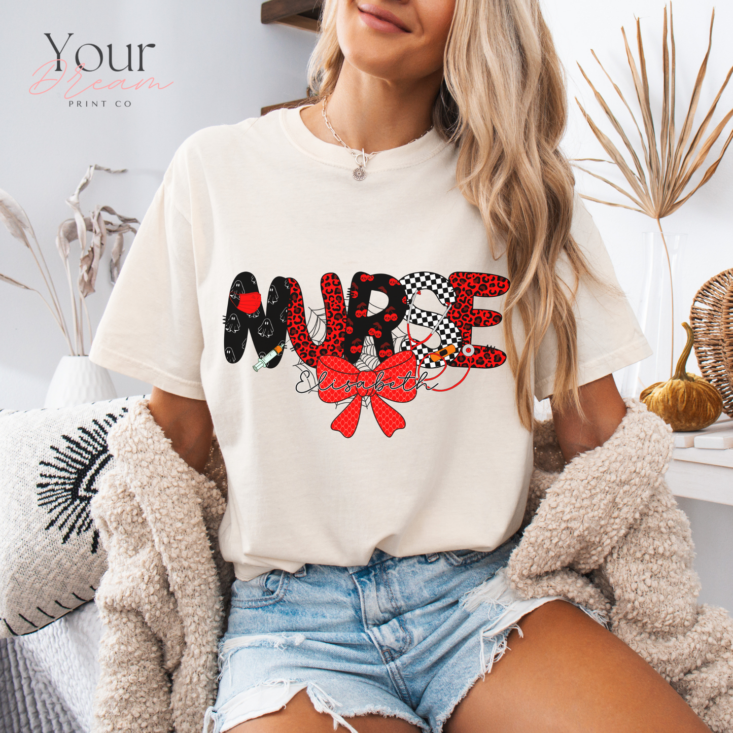 Custom Halloween Nurse T-Shirt