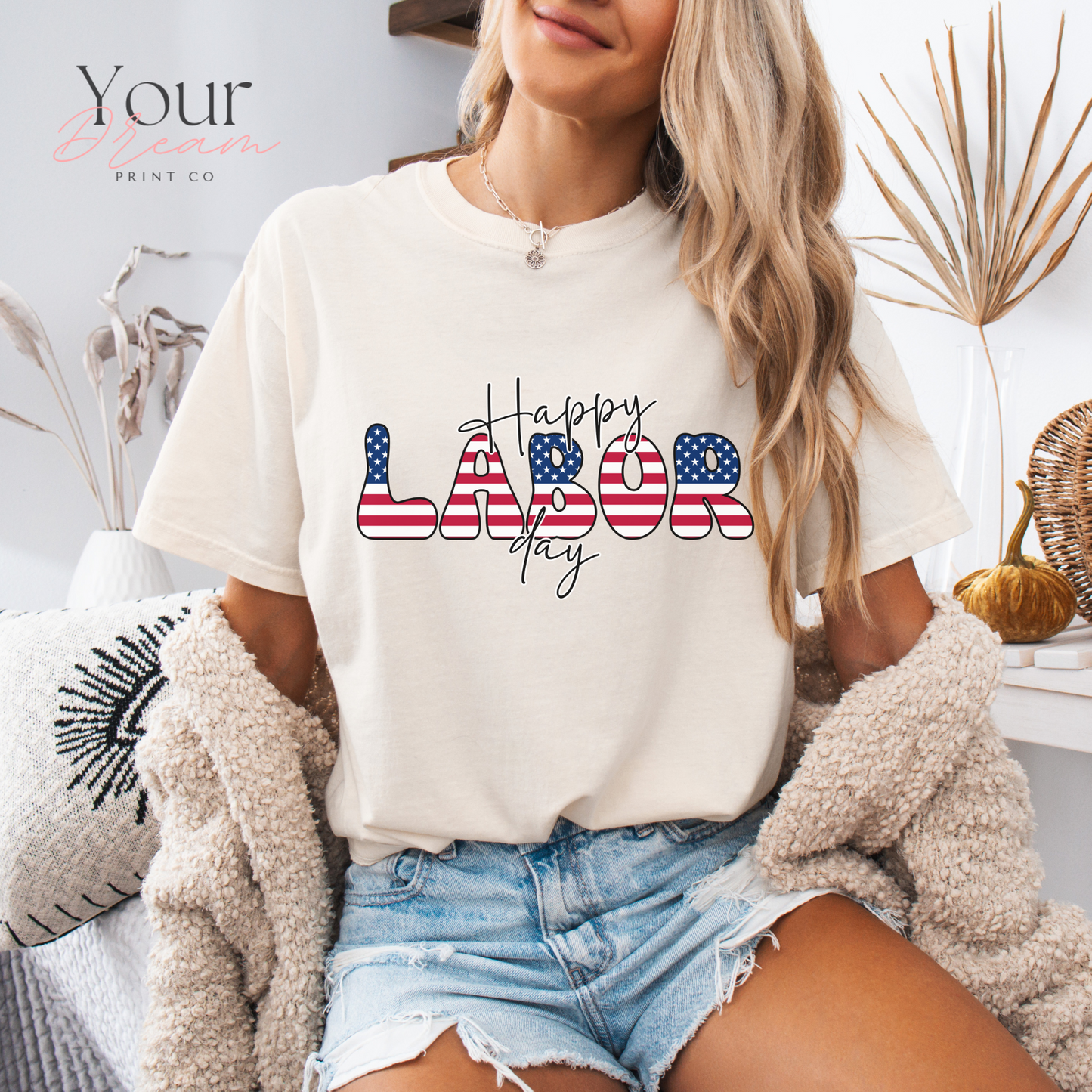 Labor Day Retro T-shirt, Comfort Colors Retro USA Shirt, Women's Patriotic Summer Shirt, Women's Patriotic Shirt, US Flag Shirts with Stars and Stripes