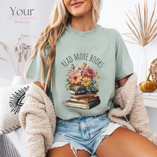 Read More Books T-Shirt – Literary Graphic Tee for Book Lovers & Readers
