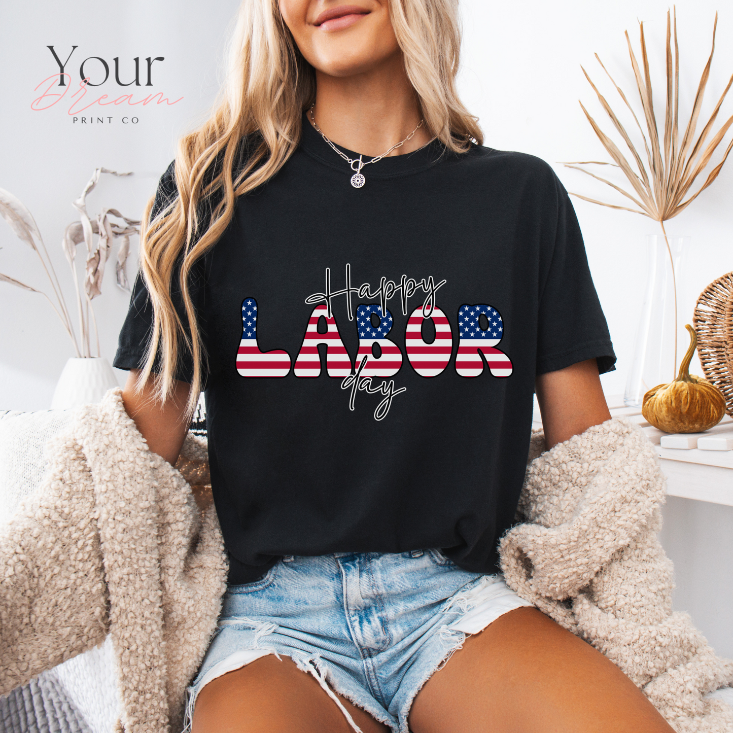 Labor Day Retro T-shirt, Comfort Colors Retro USA Shirt, Women's Patriotic Summer Shirt, Women's Patriotic Shirt, US Flag Shirts with Stars and Stripes
