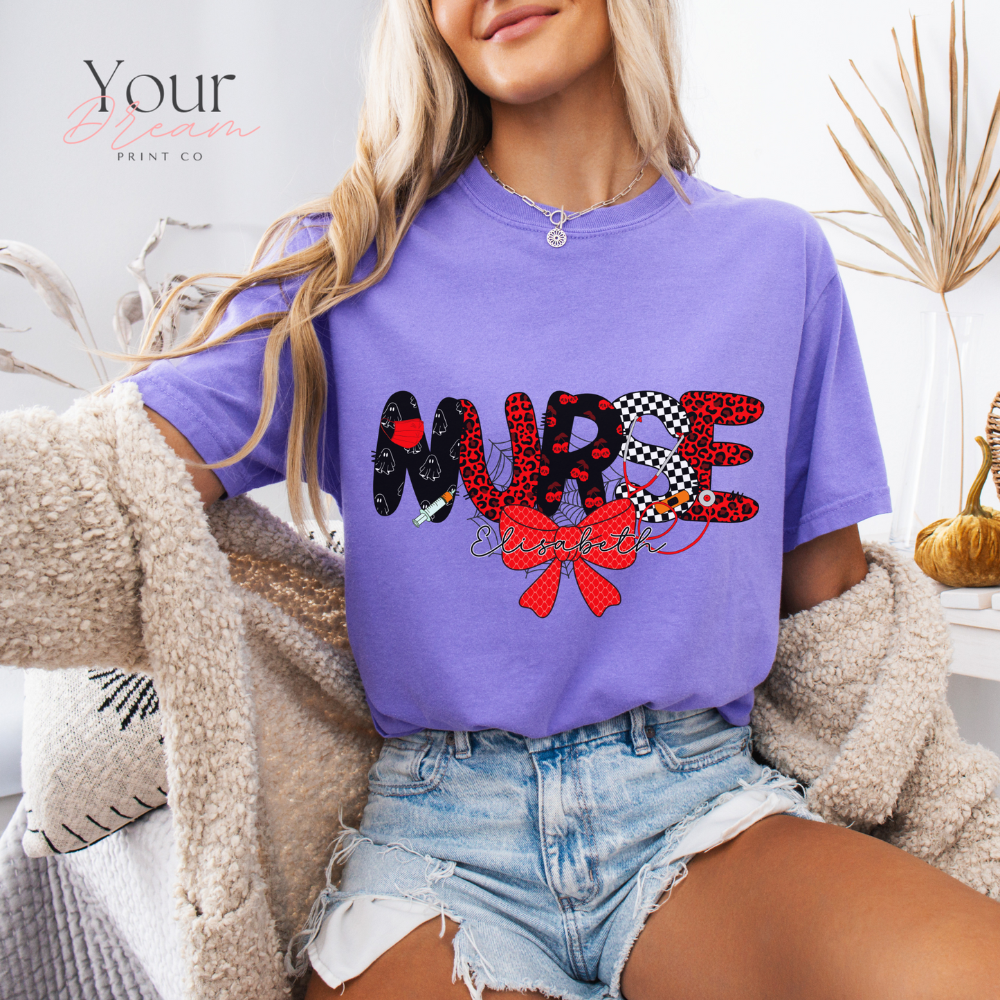 Custom Halloween Nurse T-Shirt