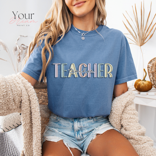 Cute Teacher Shirt, Teacher tshirt, Back to School tshirt, School Occupations shirt, Book Lover Teacher, Elementary Teacher tshirt