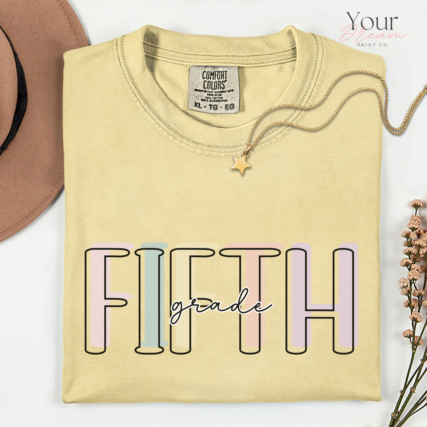 Teacher T-shirt Fifth Grade Cute Summer Back to School Unisex