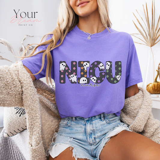 Halloween NICU Nurse Shirt | Cute Spooky Nurse T-Shirt for NICU Nurses