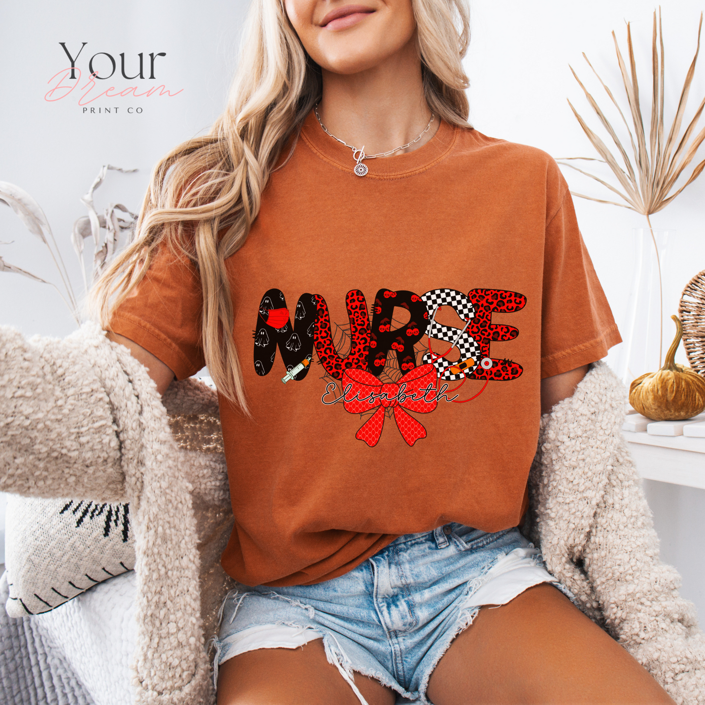 Custom Halloween Nurse T-Shirt