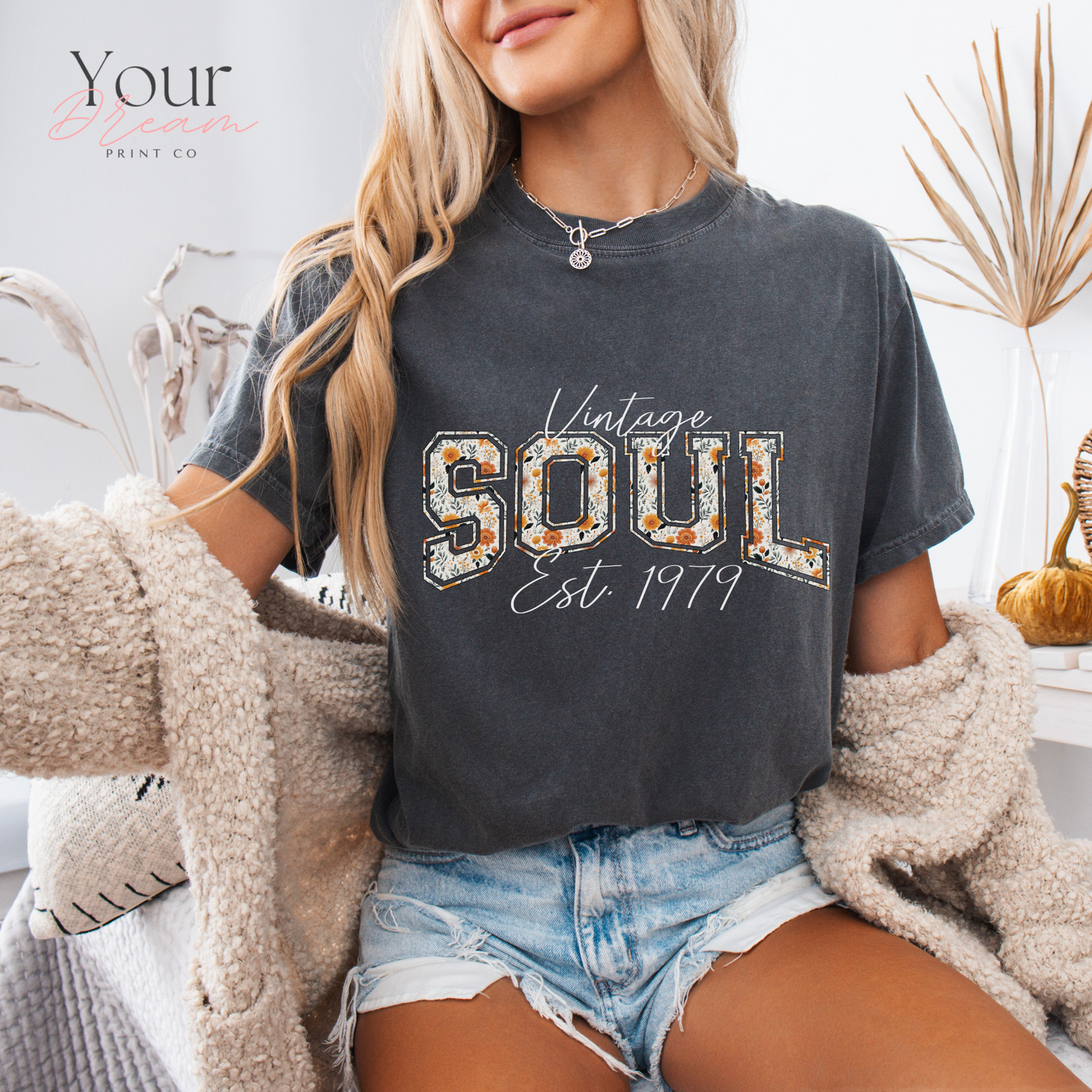Vintage Soul Est. 1979 T-Shirt, Personalized Shirt